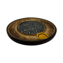 Porte Encens en Bois Rond Pentacle 10cm