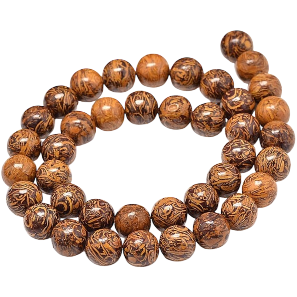 [G-P075-20-8mm] Jaspe naturel peau d'éléphant (8mm, Trou: 1mm) à l'unité x1