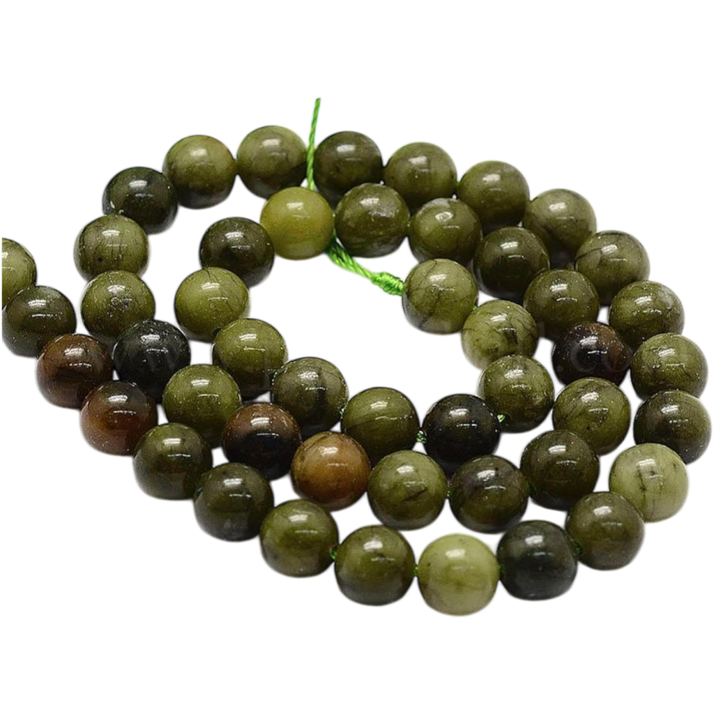 [G-F363-8mm] Perle de jade (8mm, Trou: 1.1mm) à l'unité x1 