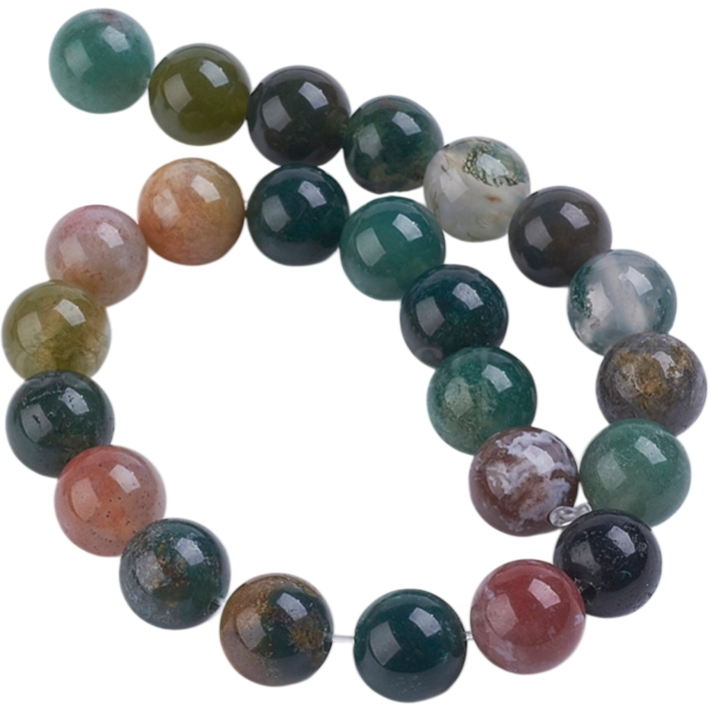 Agate Indienne naturelle (8mm, Trou: 1mm) à l'unité x1 