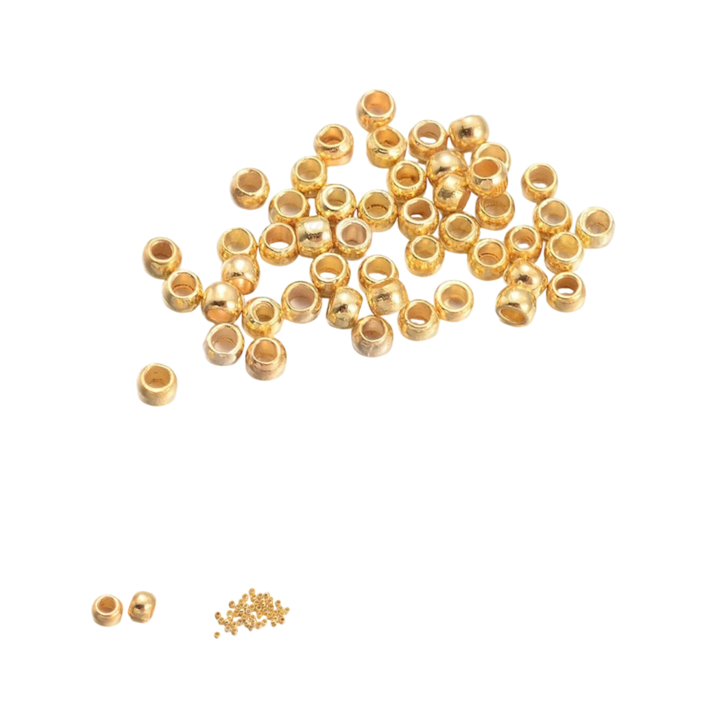 [KK-L134-33G-01] Laiton rondelle perles à écraser, or, 1.5mm, Trou: 0.5mm (x1 unité)