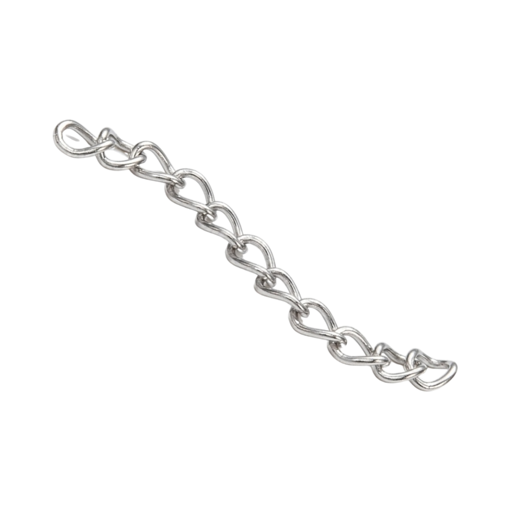 [STAS-F075-43] Rallonge de chaîne en acier inoxydable 304 résistant au ternissement, soudé, couleur inoxydable, 45~55x3mm, lien: 4x3x0.5 mm. (x1 unité) 