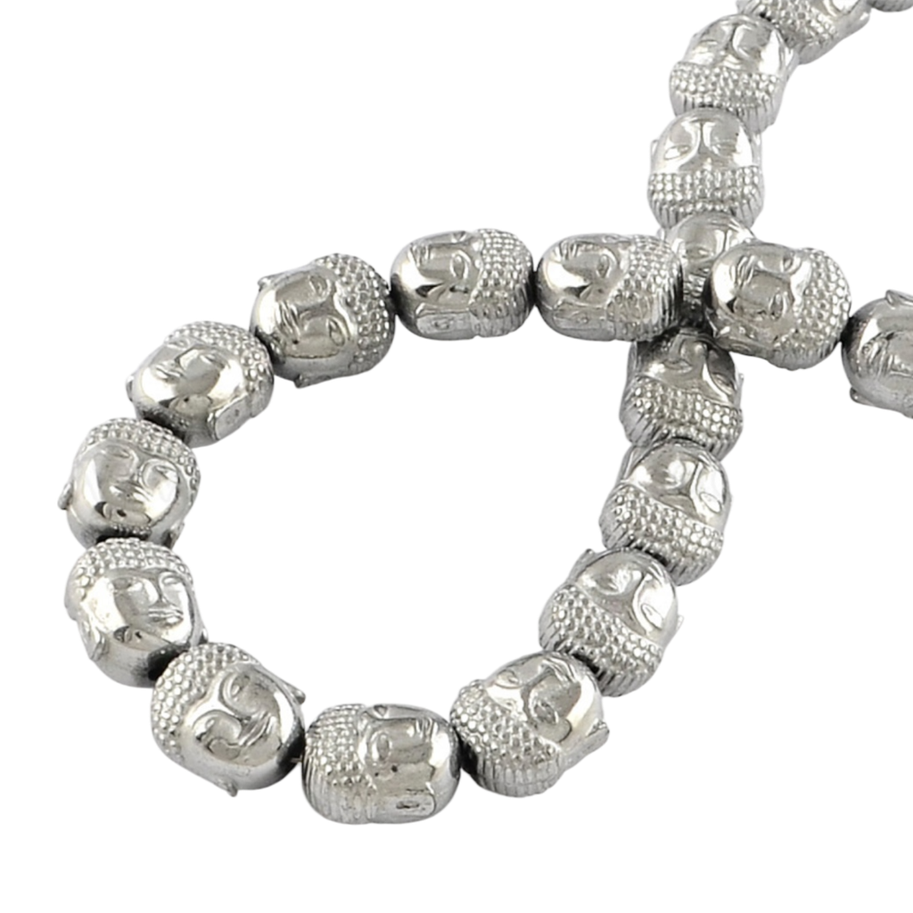 Perle Tête Bouddha Alliage 11/8/6mm m, Trou 1mm (x1 unité) 