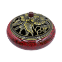 Porte Encens Céramique Rouge 14cm