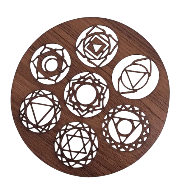 Panneau aimanté en bois 7 Chakras