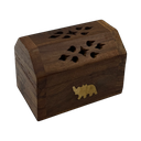 Porte Encens Coffret en Bois de Sheesham Eléphant 8cm