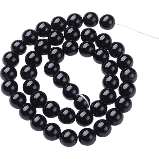 [X-GSR8mmC097] Onyx ronde Grade a, teinte (8mm, Trou: 1mm) à l’unité x1