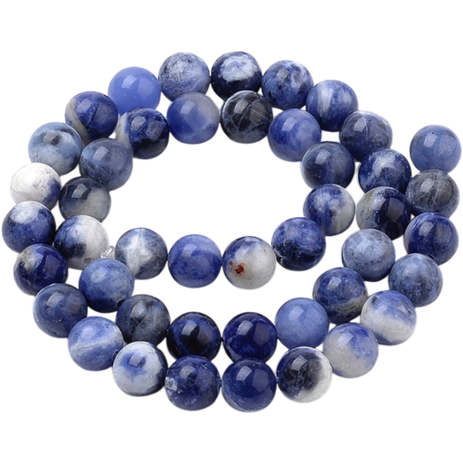 [G-S259-35-8mm] Sodalite Afrique du Sud naturel (8mm, Trou: 1mm) à l'unité x1 