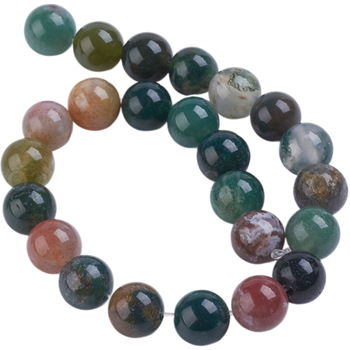 [G-G515-8mm-05] Agate Indienne naturelle (8mm, Trou: 1mm) à l'unité x1 