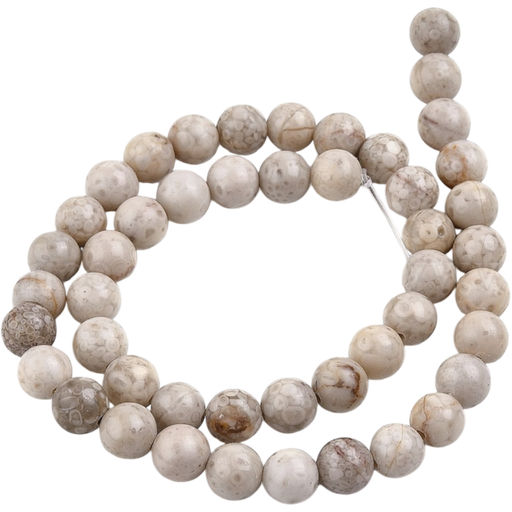 [G-I187-8mm-01] maifanite/maifan naturel (8mm, Trou: 1mm) à l'unité x1