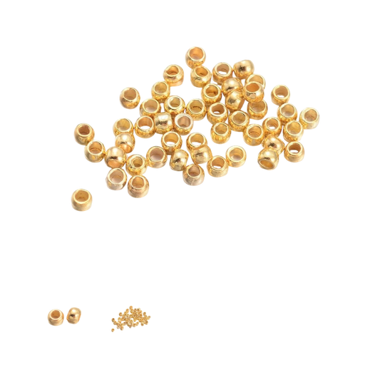 [KK-L134-33G-01] Laiton rondelle perles à écraser, or, 1.5mm, Trou: 0.5mm (x1 unité)