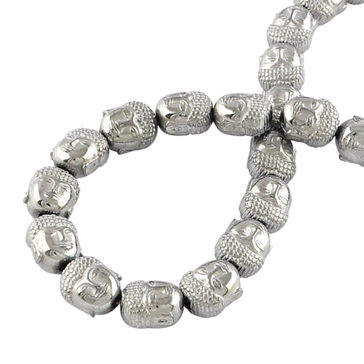 [PM23127-8] Perle Tête Bouddha Alliage 11/8/6mm m, Trou 1mm (x1 unité) 