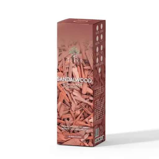[TER25-SAN] Encens TERRA Bois de Santal sans charbon 12grs
