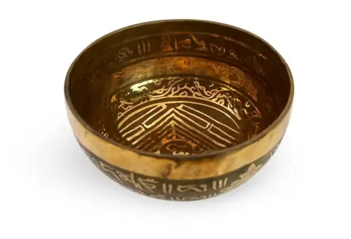 [BOL14-MAN45] Bol chantant tibétain avec gravures - Mandala - 14cm