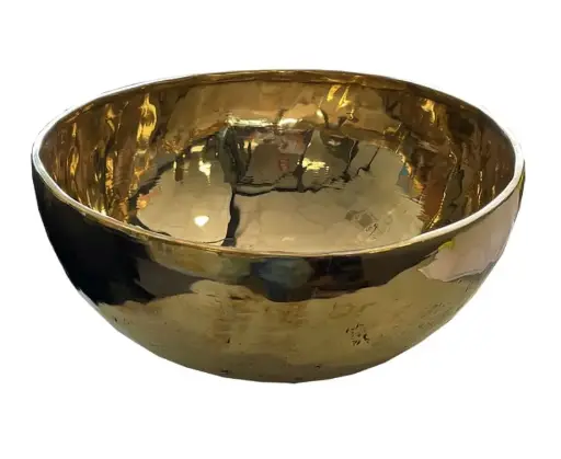 [BOL27] Bol chantant tibétain doré sans maillet 26cm
