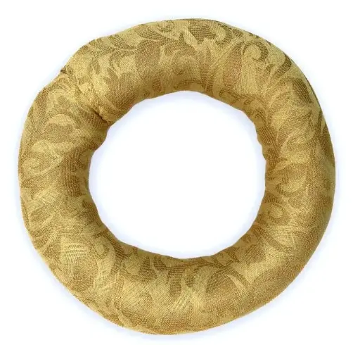 [CBDJ15] Coussin rond doré pour bol chantant 15 cm