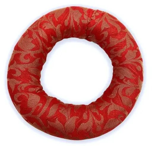 [CBDR15] Coussin rond rouge pour bol chantant 15 cm