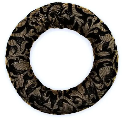 [CBDN15] Coussin rond noir pour pour bol chantant 15 cm