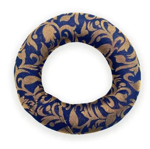 [CBDB15] Coussin rond bleu pour bol chantant 15 cm